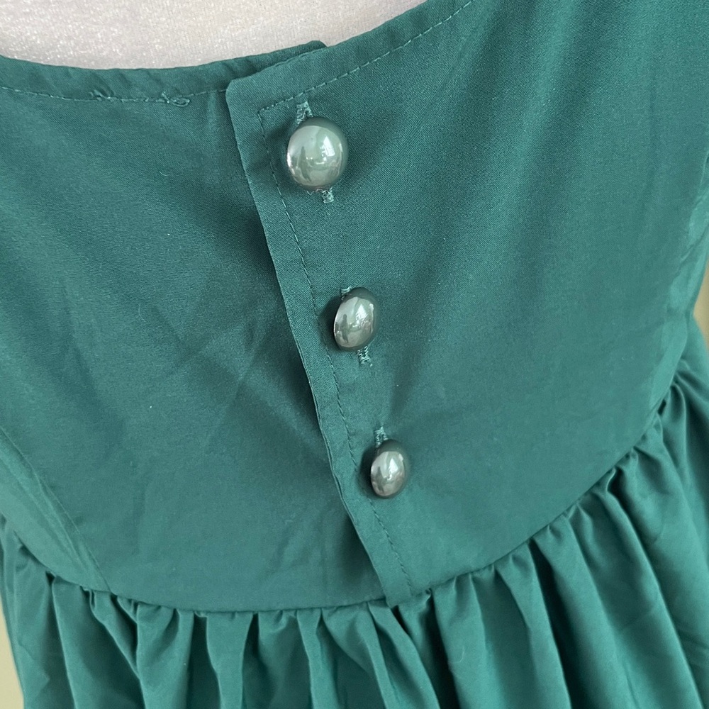 Green Square Neck Maxi Dress M Nwot - image 7